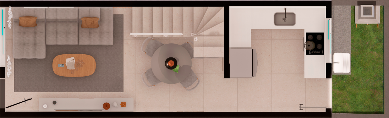 Planta do piso inferior da casa